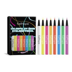 Eelhope 8 Color Party Neon Liquid Eyeliner, Silky Smooth Color Moisturizing Long-Lasting Smooth Eyeliner