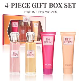 4-Piece Set, Women's Eau De Parfuma Spray Gift Box, Long Lasting Scent, 2 Different Flavor, Perfect For Halloween, Holiday Gifts, Dating, Daily L